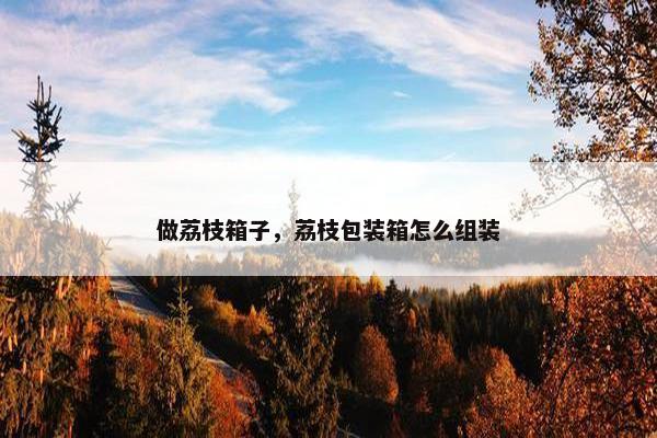 做荔枝箱子，荔枝包装箱怎么组装