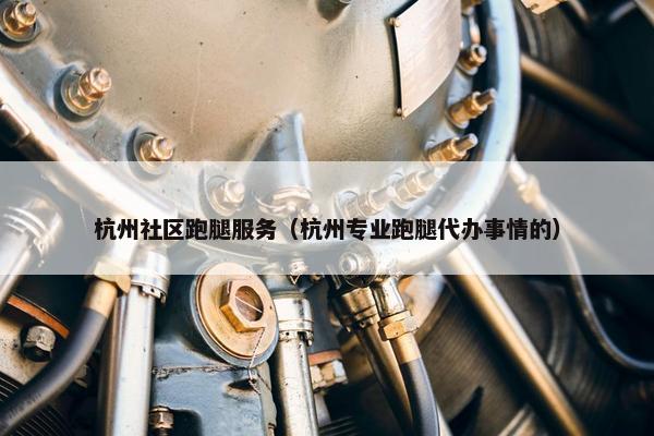 杭州社区跑腿服务（杭州专业跑腿代办事情的）