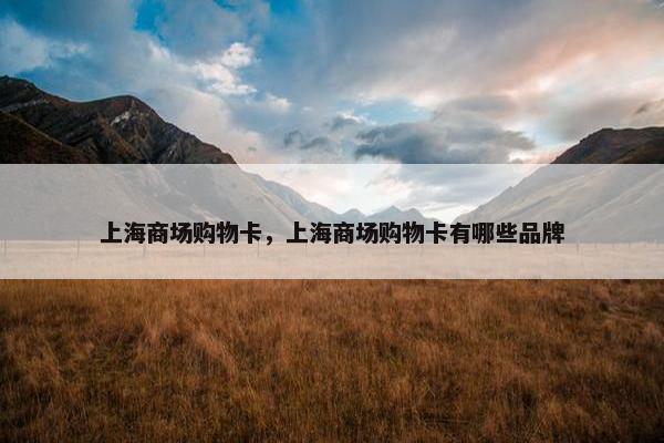 上海商场购物卡，上海商场购物卡有哪些品牌