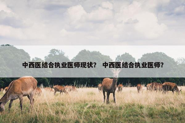 中西医结合执业医师现状？ 中西医结合执业医师？