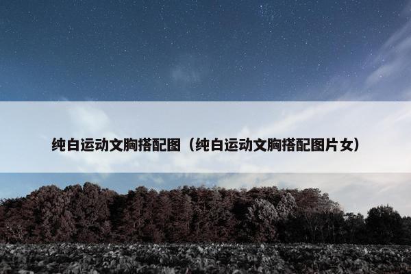 纯白运动文胸搭配图（纯白运动文胸搭配图片女）