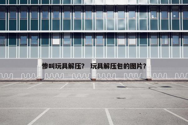 惨叫玩具解压？ 玩具解压包的图片？