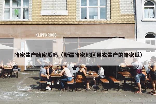 哈密生产哈密瓜吗（新疆哈密地区果农生产的哈密瓜）