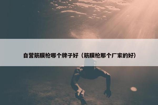 自营筋膜枪哪个牌子好（筋膜枪那个厂家的好）
