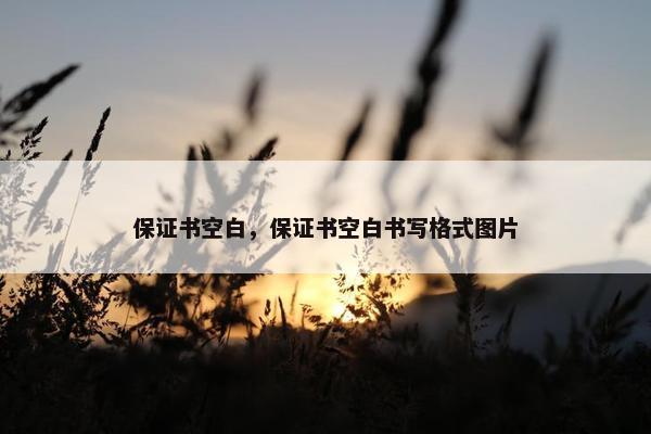 保证书空白，保证书空白书写格式图片