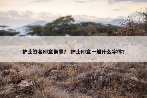 护士签名印章带墨？ 护士印章一般什么字体？