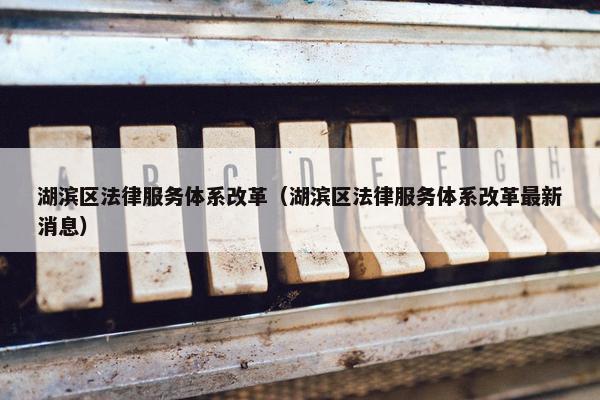 湖滨区法律服务体系改革（湖滨区法律服务体系改革最新消息）