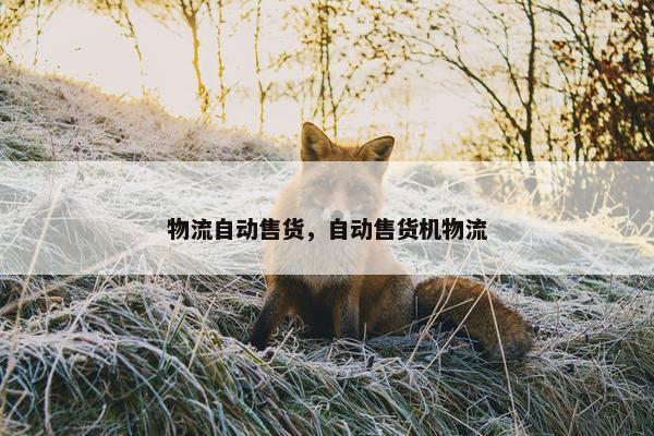 物流自动售货，自动售货机物流