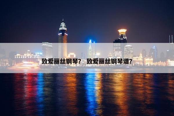 致爱丽丝钢琴？ 致爱丽丝钢琴谱？