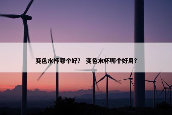 变色水杯哪个好？ 变色水杯哪个好用？