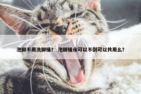 泡脚不用洗脚桶？ 泡脚桶水可以不倒可以共用么？