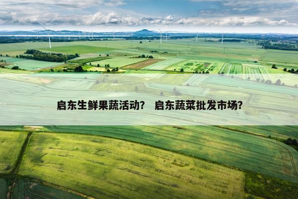 启东生鲜果蔬活动？ 启东蔬菜批发市场？