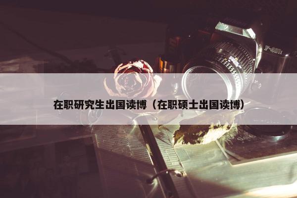 在职研究生出国读博（在职硕士出国读博）