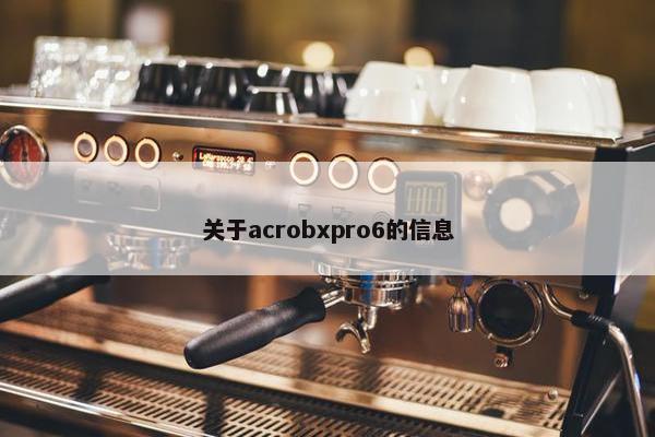 关于acrobxpro6的信息