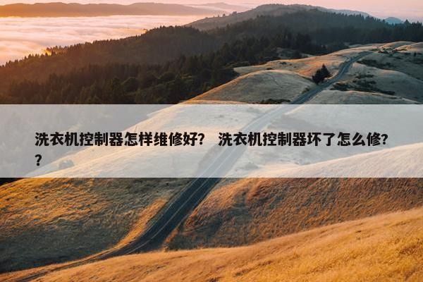 洗衣机控制器怎样维修好？ 洗衣机控制器坏了怎么修?？