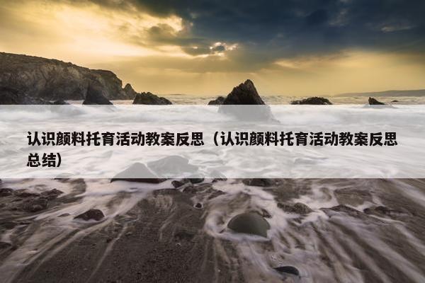 认识颜料托育活动教案反思（认识颜料托育活动教案反思总结）