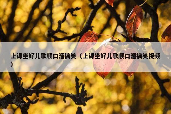 上课坐好儿歌顺口溜搞笑（上课坐好儿歌顺口溜搞笑视频）