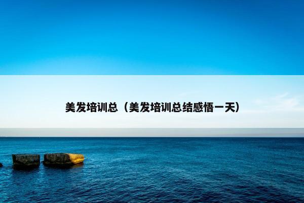 美发培训总（美发培训总结感悟一天）