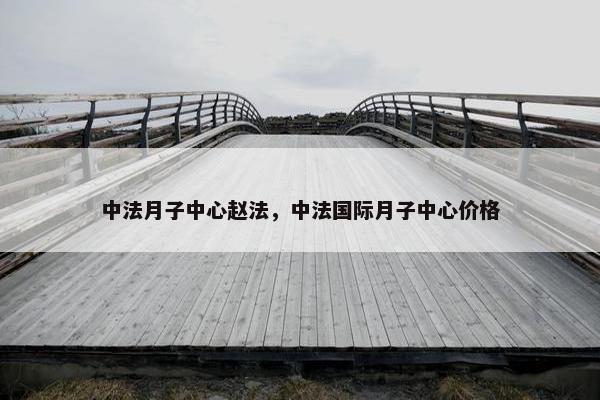 中法月子中心赵法，中法国际月子中心价格