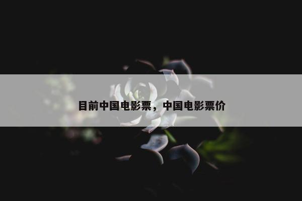 目前中国电影票，中国电影票价