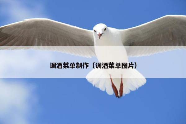 调酒菜单制作（调酒菜单图片）