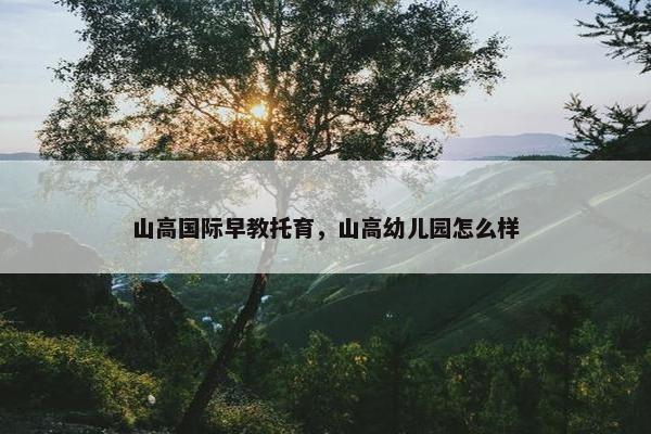 山高国际早教托育，山高幼儿园怎么样