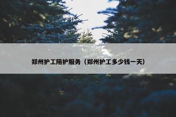 郑州护工陪护服务（郑州护工多少钱一天）