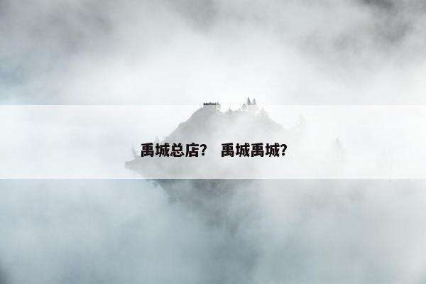 禹城总店？ 禹城禹城？