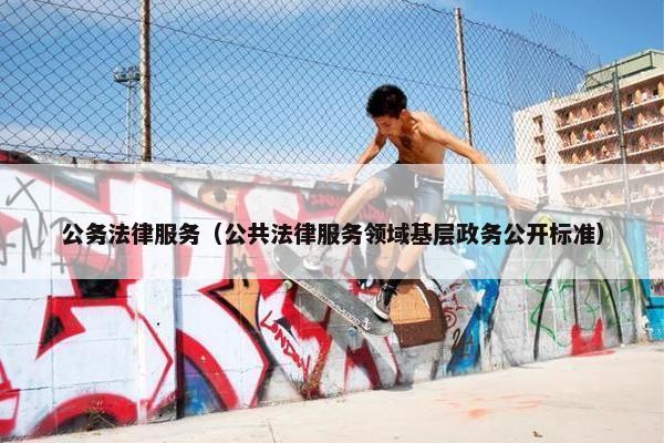 公务法律服务（公共法律服务领域基层政务公开标准）