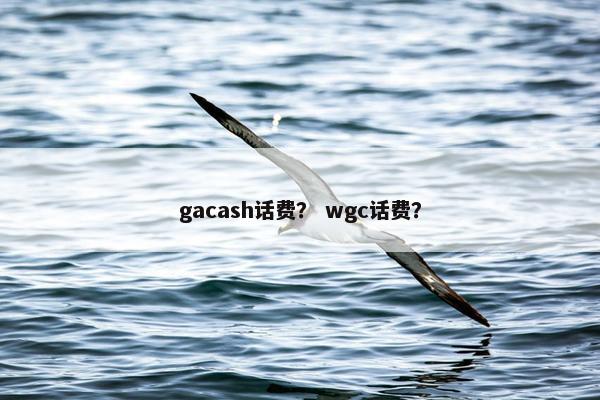 gacash话费？ wgc话费？