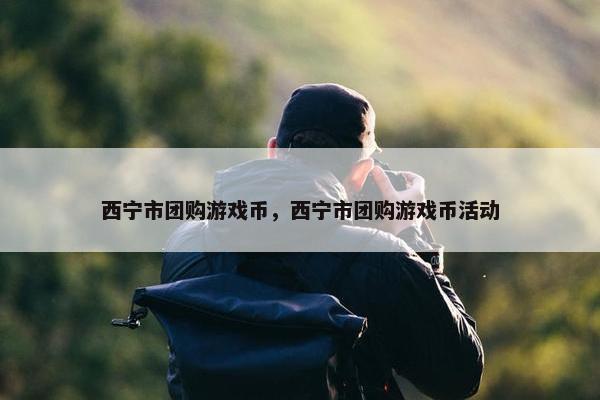 西宁市团购游戏币，西宁市团购游戏币活动
