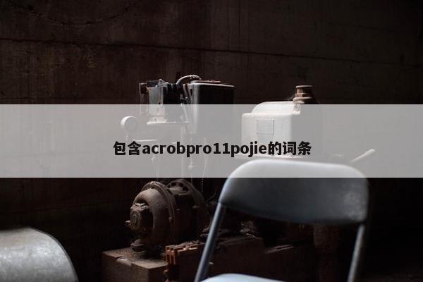 包含acrobpro11pojie的词条