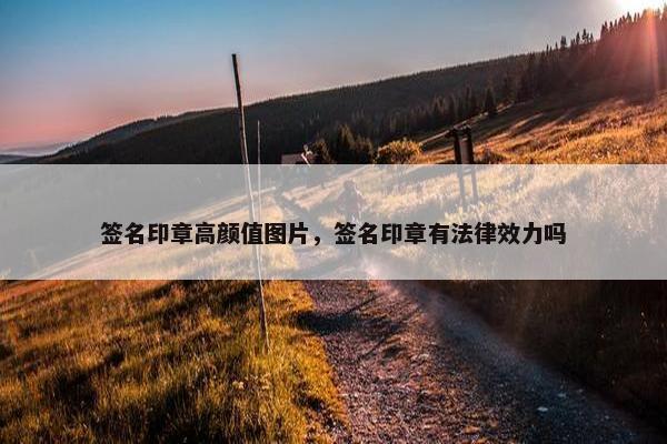 签名印章高颜值图片，签名印章有法律效力吗