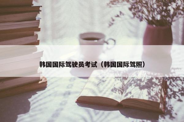 韩国国际驾驶员考试（韩国国际驾照）