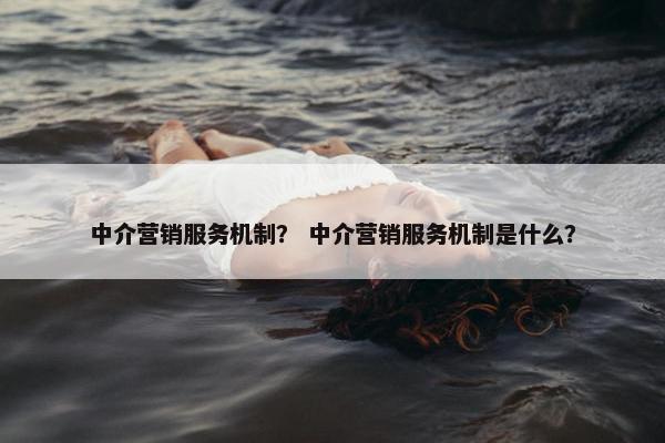 中介营销服务机制？ 中介营销服务机制是什么？