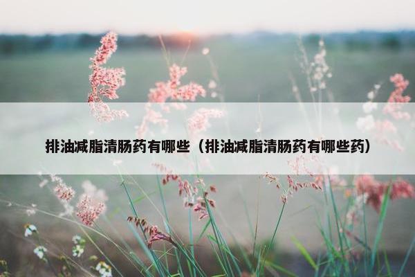 排油减脂清肠药有哪些（排油减脂清肠药有哪些药）