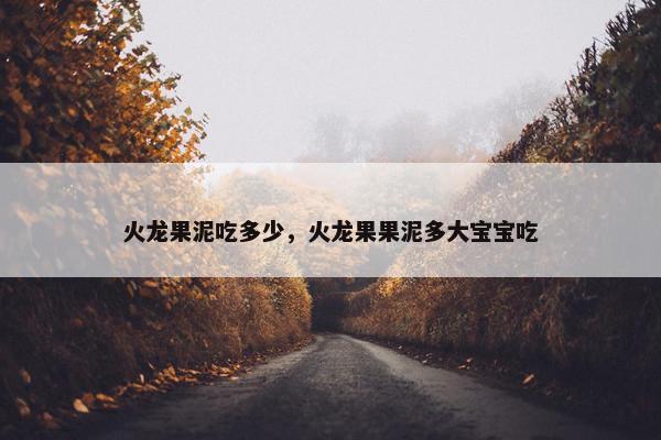 火龙果泥吃多少，火龙果果泥多大宝宝吃
