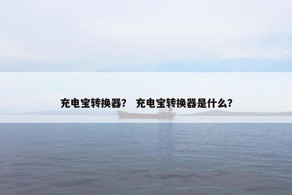 充电宝转换器？ 充电宝转换器是什么？