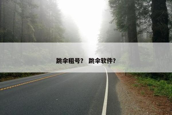 跳伞租号？ 跳伞软件？