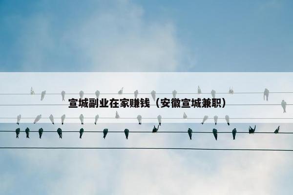 宣城副业在家赚钱（安徽宣城兼职）