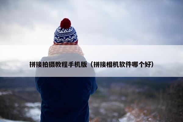 拼接拍摄教程手机版（拼接相机软件哪个好）