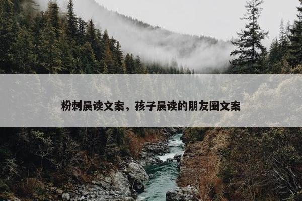 粉刺晨读文案，孩子晨读的朋友圈文案