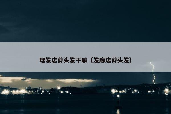 理发店剪头发干嘛（发廊店剪头发）