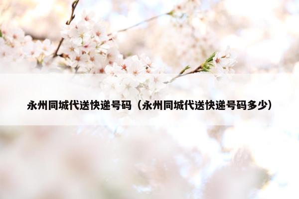 永州同城代送快递号码（永州同城代送快递号码多少）