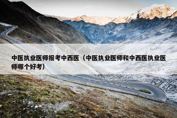 中医执业医师报考中西医（中医执业医师和中西医执业医师哪个好考）