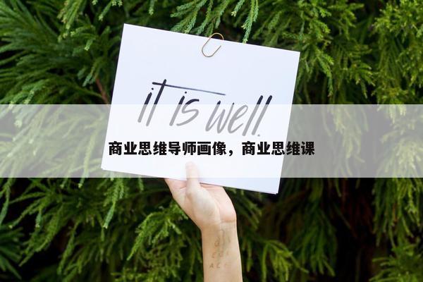 商业思维导师画像，商业思维课