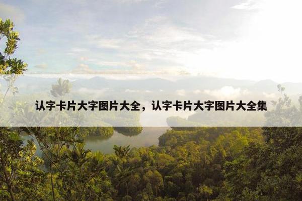 认字卡片大字图片大全，认字卡片大字图片大全集