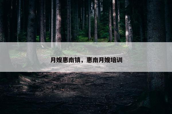 月嫂惠南镇，惠南月嫂培训