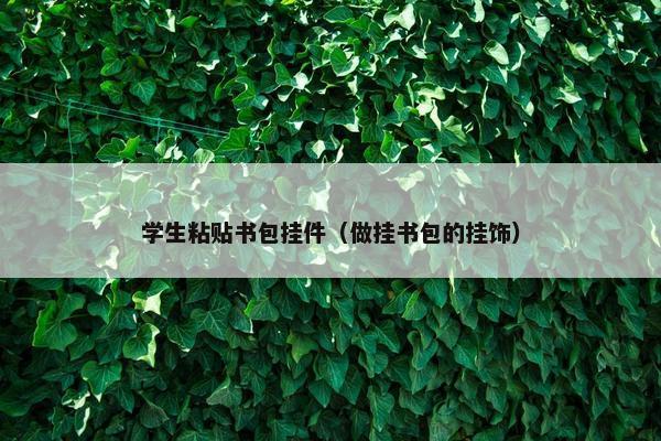 学生粘贴书包挂件（做挂书包的挂饰）