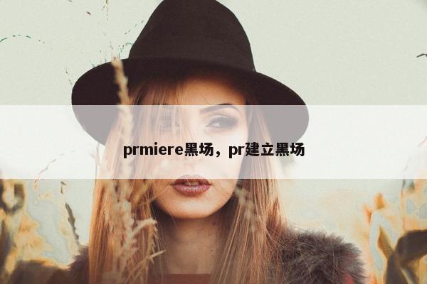 prmiere黑场，pr建立黑场